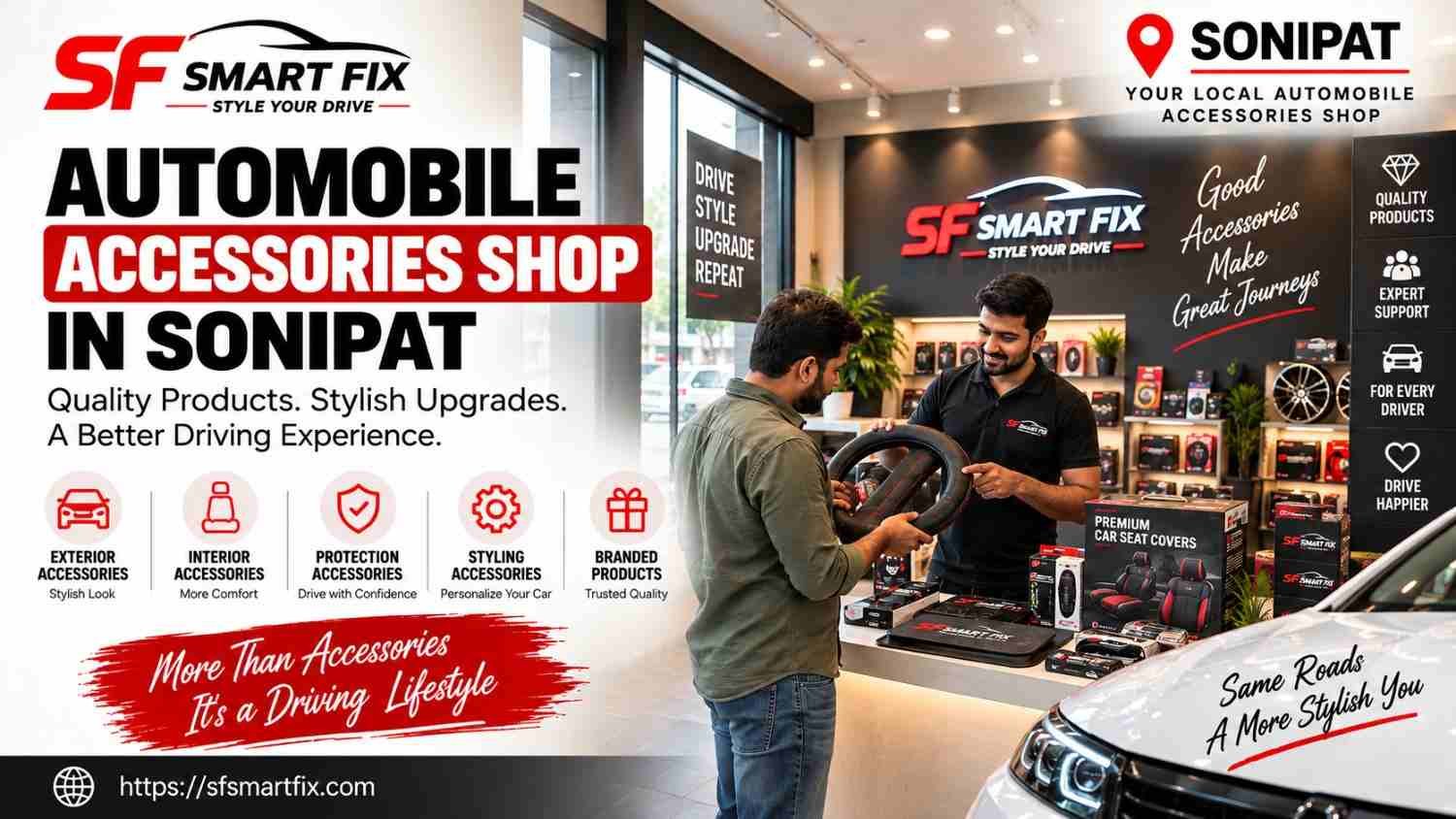 automobile accessories shop in Sonipat