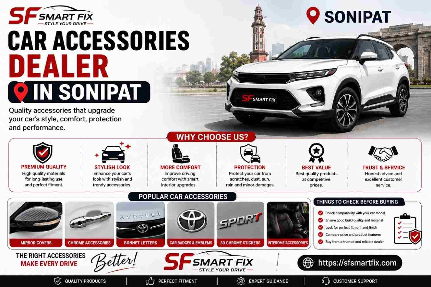 car accessories dealer in Sonipat