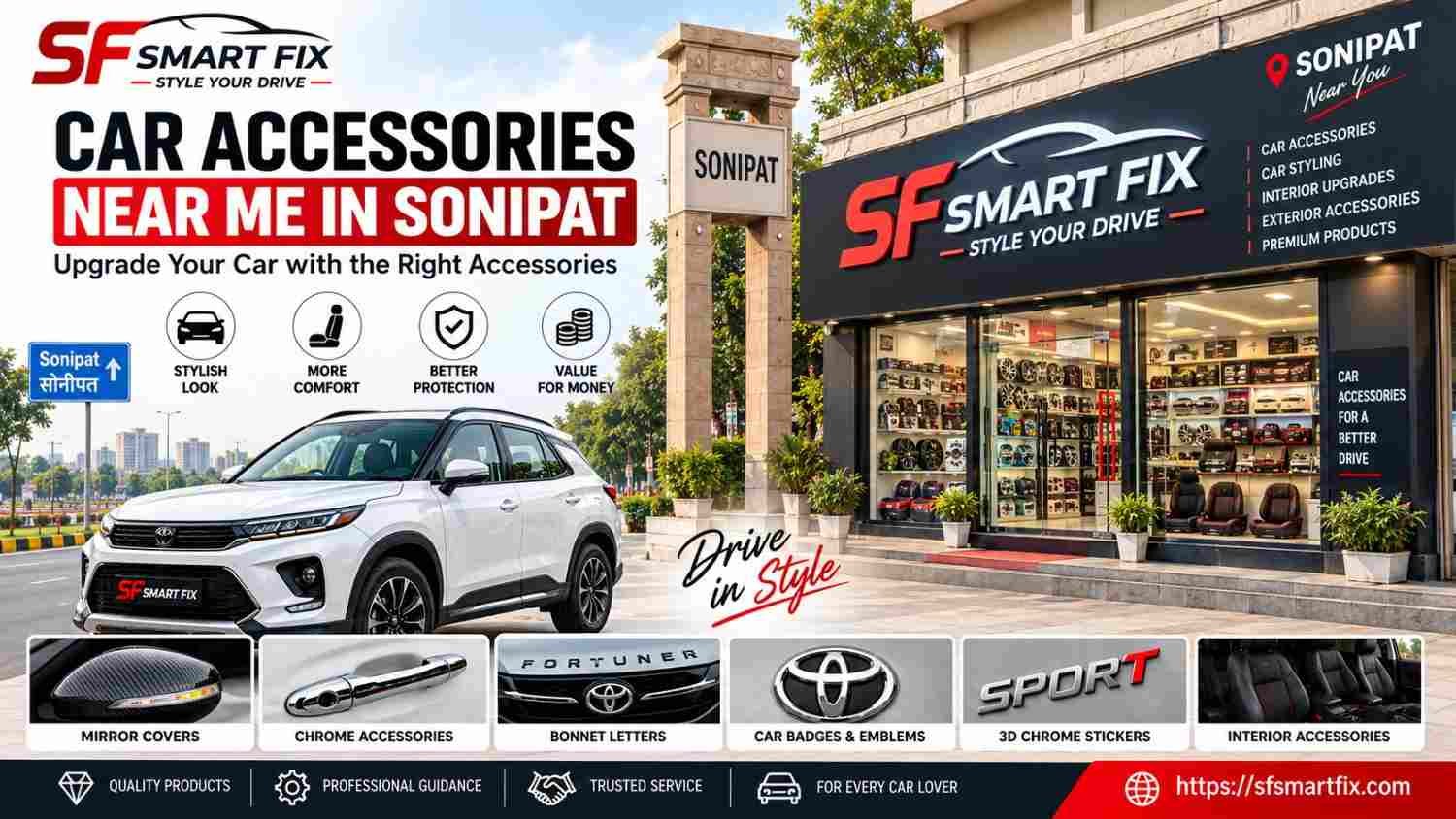 car accessories near me in Sonipat