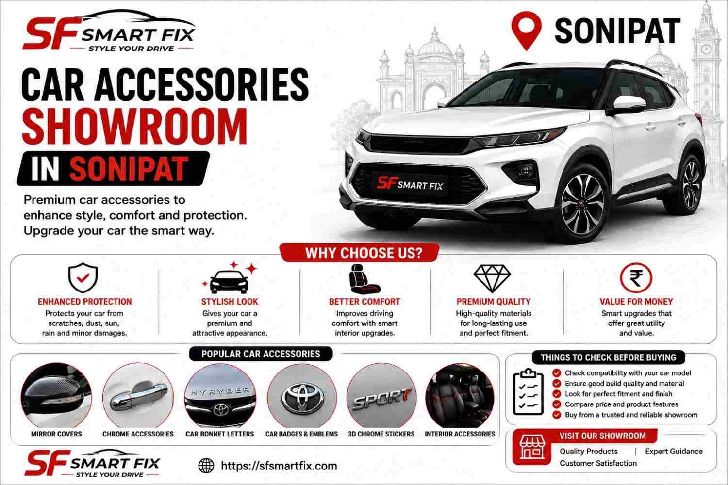 car accessories showroom in Sonipat