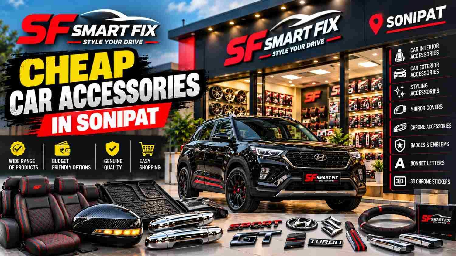 cheap car accessories in Sonipat