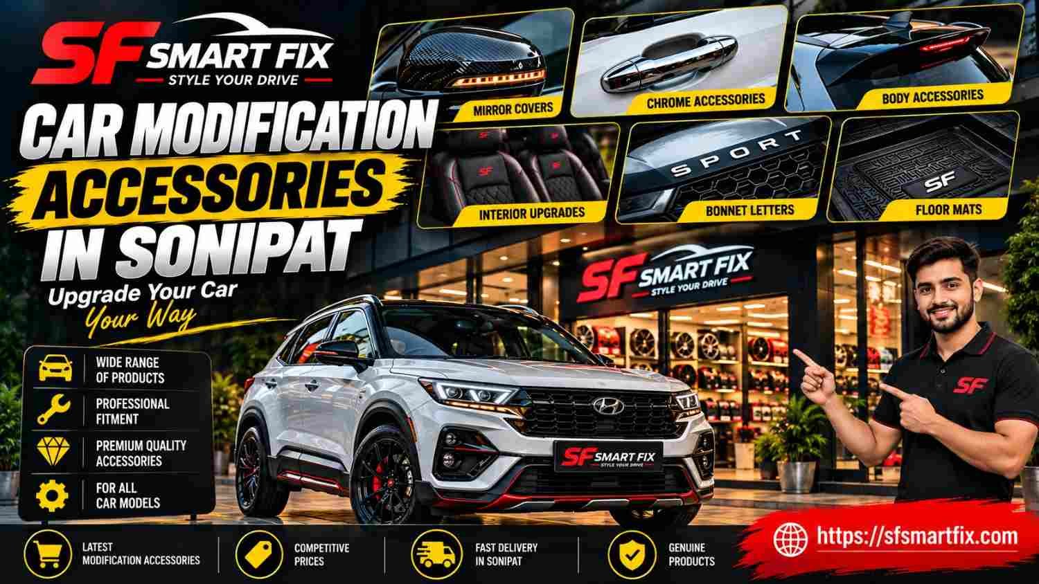 car modification accessories in Sonipat