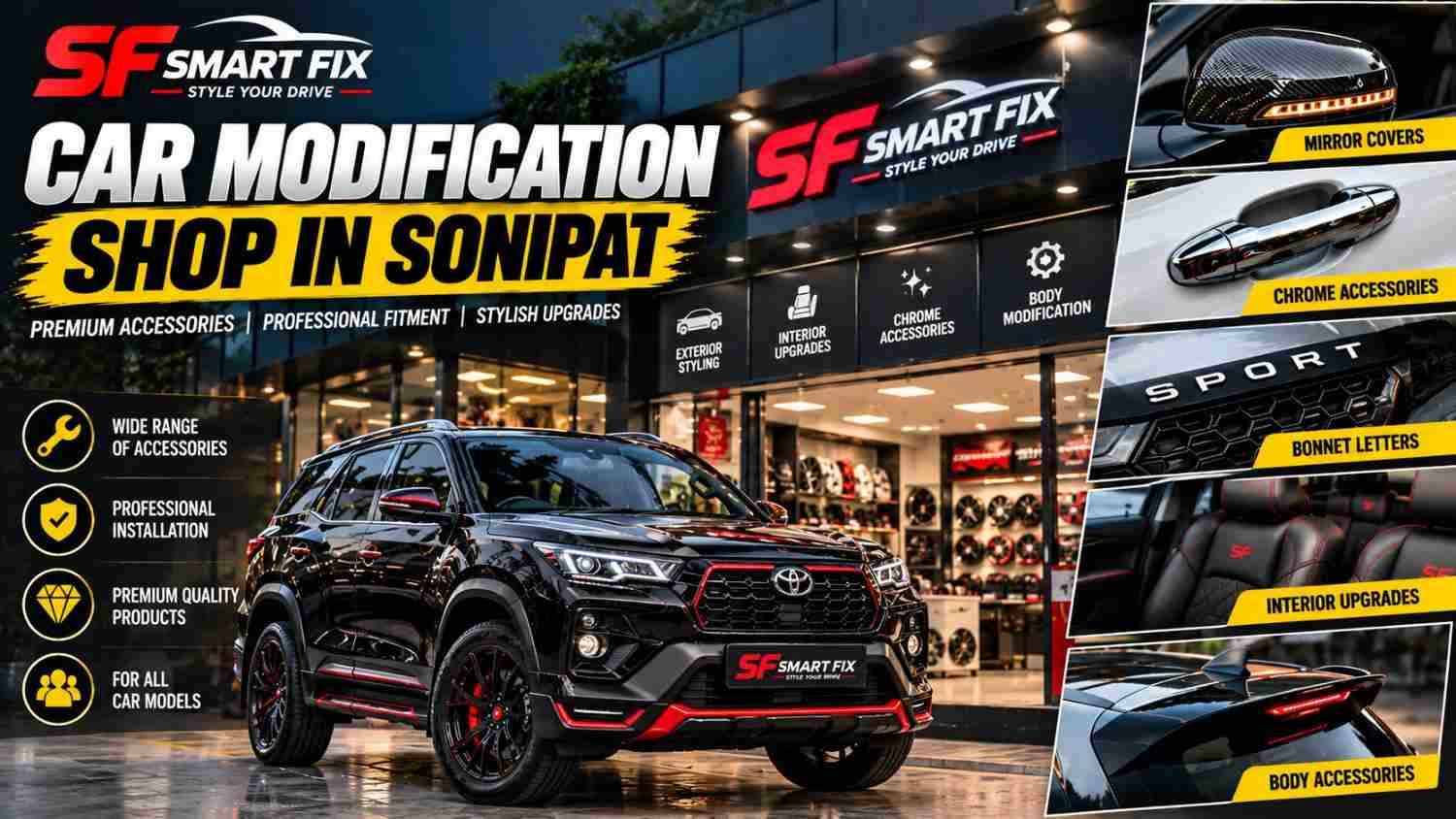 car modification shop in Sonipat